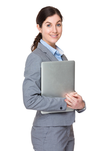caucasian brunette businesswoman in business suit - Фото, зображення