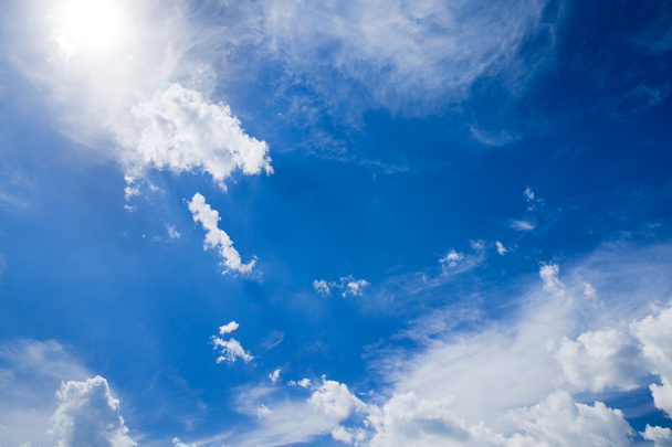 Blue sky with white clouds - Valokuva, kuva