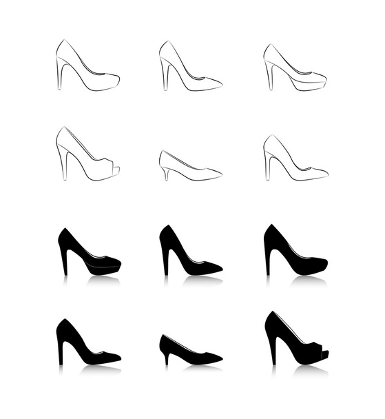 Mode femmes chaussures vecteur
 - Vecteur, image