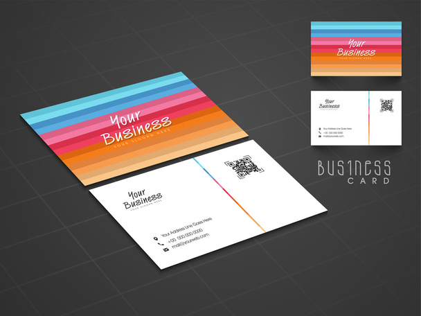 Colorful business card design for company. - Вектор, зображення