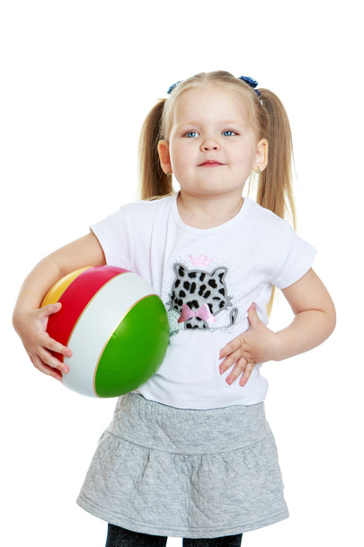 The girl with the ball - Photo, Image