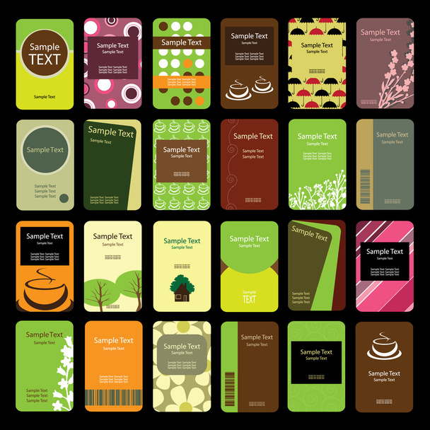 24 Colorful Business Cards - Vector, imagen