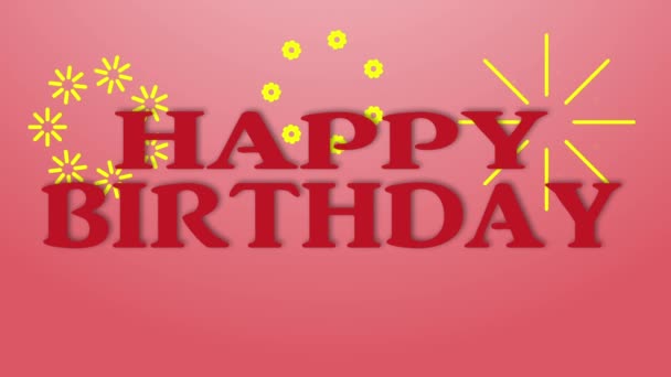 Mutlu doğum günü animasyon arka plan kutlama için - Video, Çekim