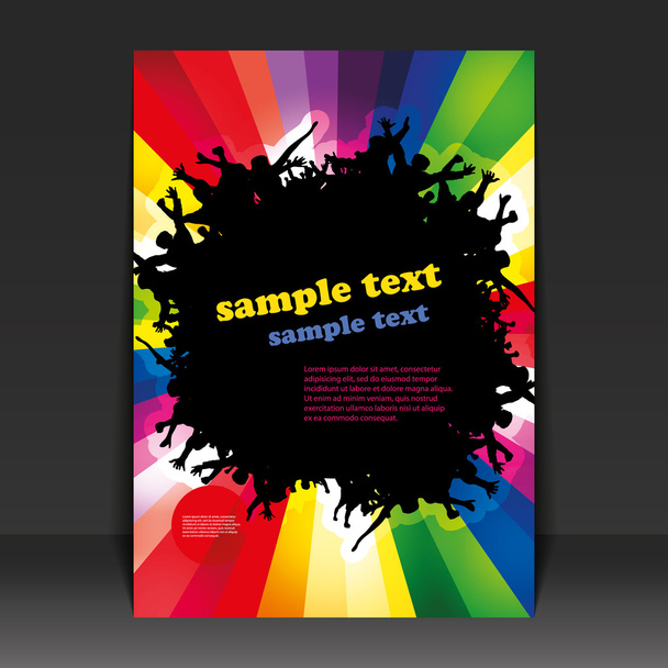 Flyer or Cover Design - Party Time - Vector, Image