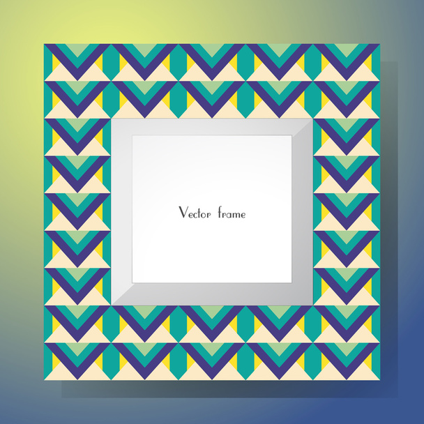 Picture frame isolated on colorful background. Perfect for your presentations or creation. Vector illustration - Vektör, Görsel