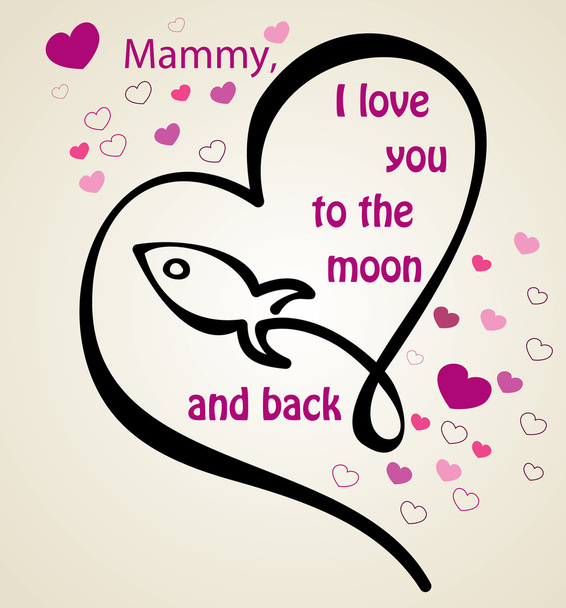 Happy Mothers Day Card illustration - Vektor, obrázek