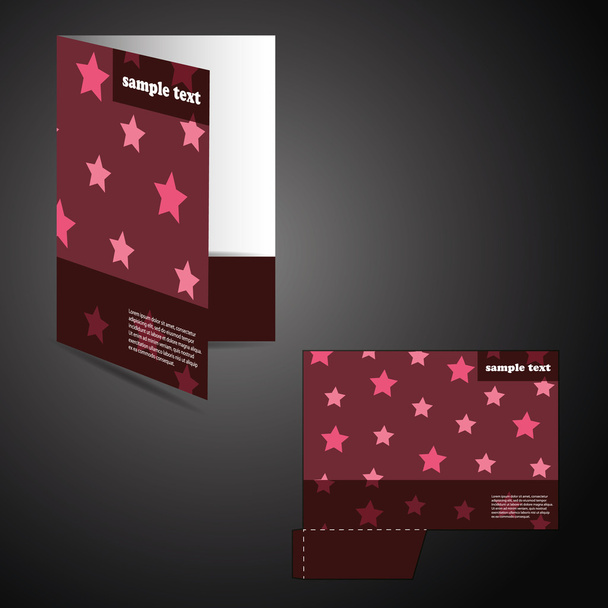 Corporate folder with die cut design - Vettoriali, immagini