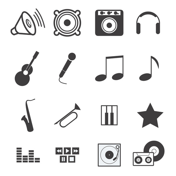 music icons - Vector, Image