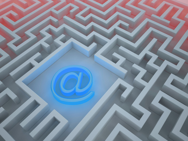 Labyrinth, das Sicherheitsprobleme im Web darstellt - Foto, Bild