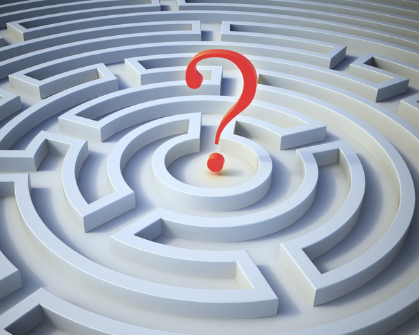 Question mark inside a maze - Photo, Image