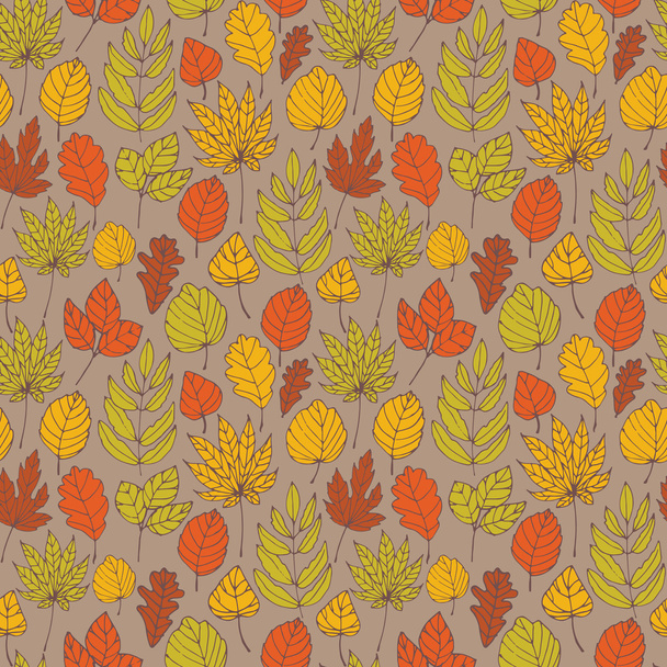 jesień wzór z liści - Wektor, obraz