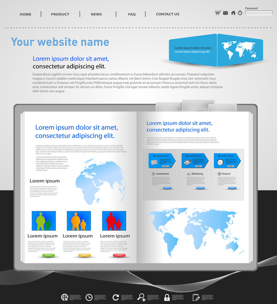 Web design color template - Vector, imagen