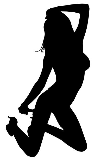 szexi nő sziluett - Vektor, kép