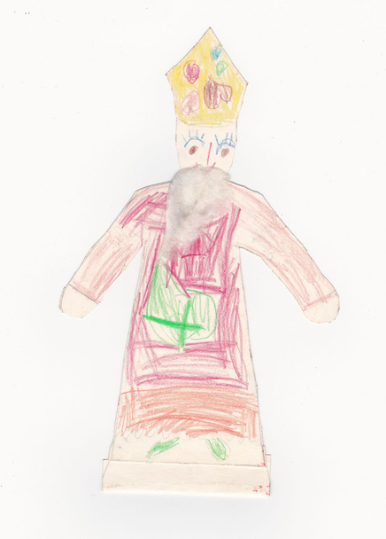 Mosolygó Saint Nicholas eredeti gyermek kép - Fotó, kép