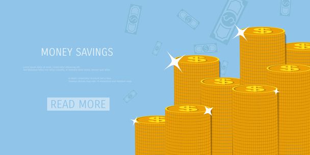 Vector money savings concept - Διάνυσμα, εικόνα