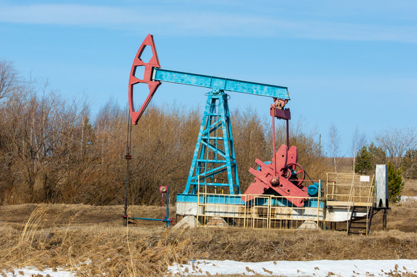 ecology, bionomics. Oil pumps. Oil industry equipment. Beam Pump - Photo, Image