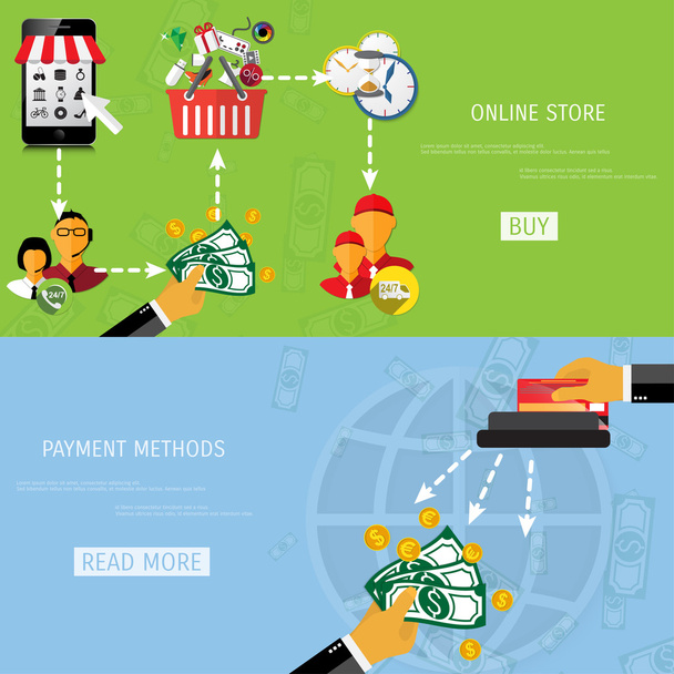 Vektor Online-Shopping-Konzept - Vektor, Bild