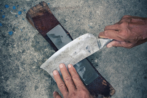 Moedor de faca vintage
  - Foto, Imagem