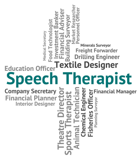 Logopédus képviseli terapeuták verbális és foglalkozások - Fotó, kép