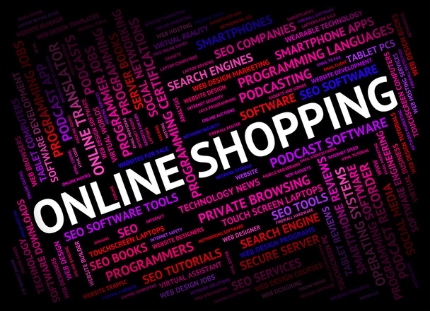 Online vásárlás mutatja, World Wide Web és a kereskedelem - Fotó, kép