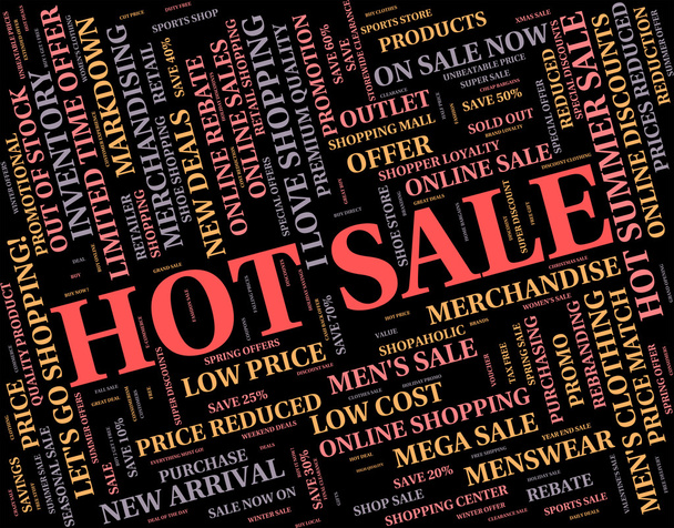 Hot Sale geeft aan nummer één en koopje - Foto, afbeelding