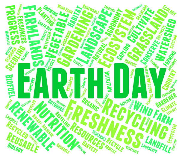 Earth Day steht für umweltfreundlich und umweltfreundlich - Foto, Bild