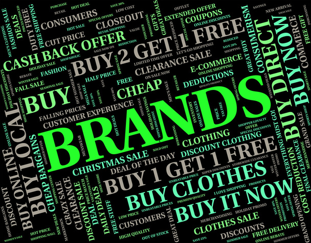 Brands Word Means Branded Trademarks And Text - Photo, Image