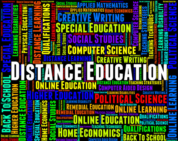 Distance Education Words Means Correspondence Course And Develop - Photo, Image