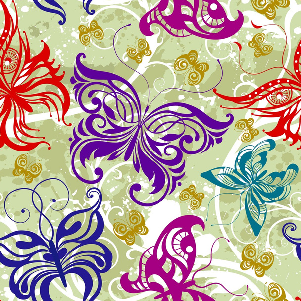 Butterfly seamless pattern - Vettoriali, immagini
