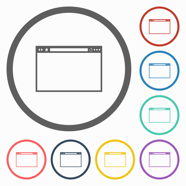 browser pictogram - Vector, afbeelding