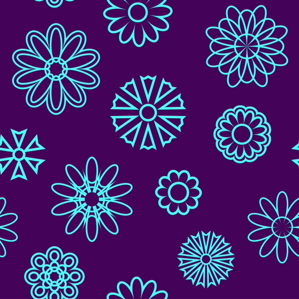 Seamless pattern with silhouettes of flowers. - Вектор, зображення