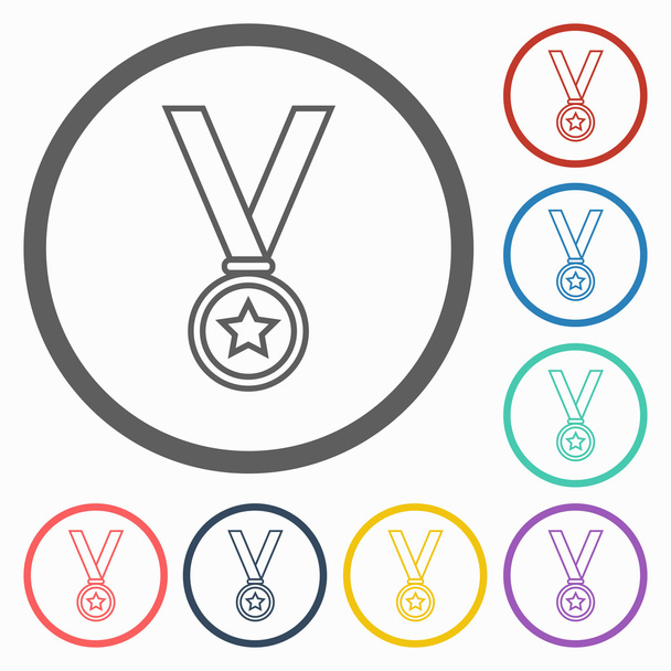 Medaillen-Ikone - Vektor, Bild