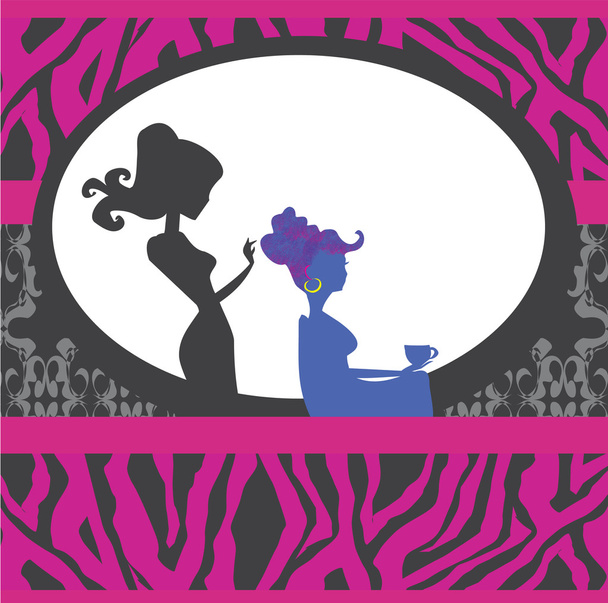 hairdressing salon card - Вектор,изображение