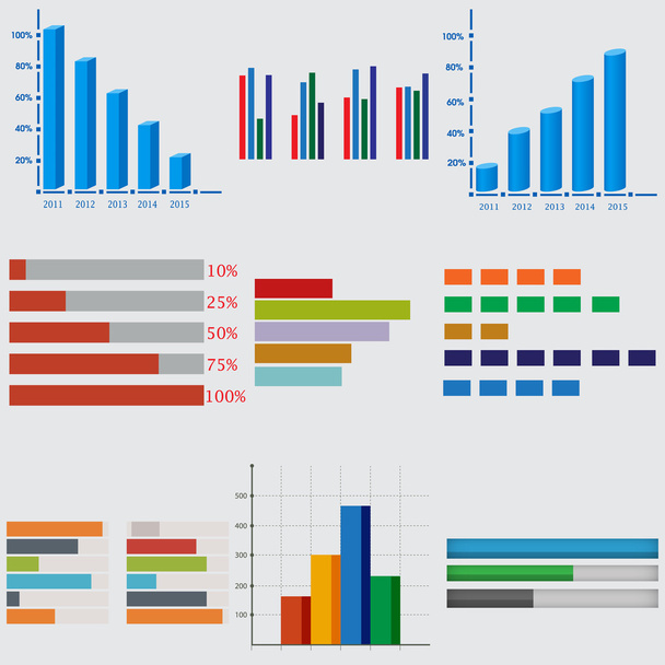 business diagrams and graphics - Vektor, Bild