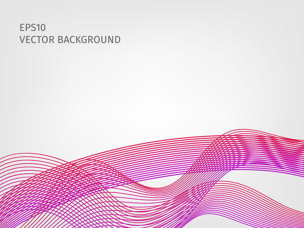 abstract vector waved line background - Wektor, obraz