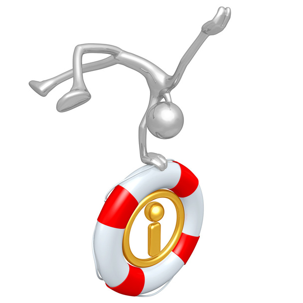 Personaje 3D con Lifebuoy información
 - Foto, Imagen
