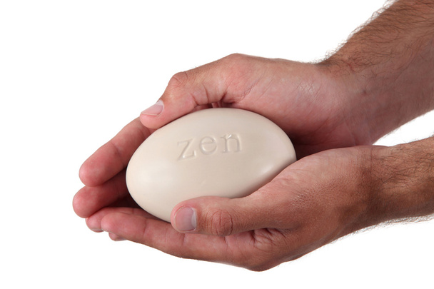 Zen engraved on a pebble - Zdjęcie, obraz