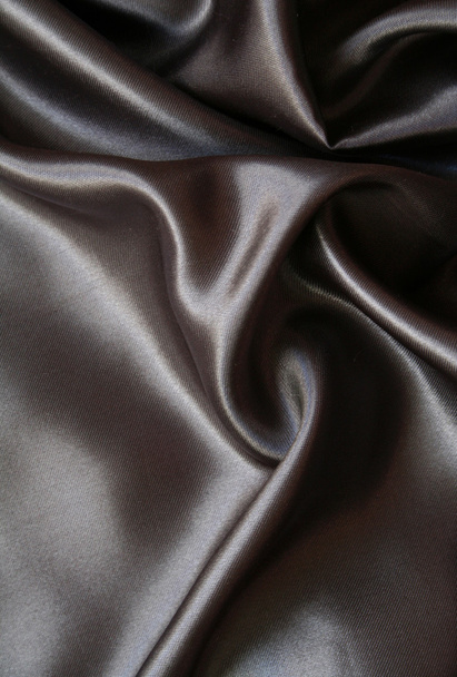 Smooth elegant black silk as background - Foto, Imagem