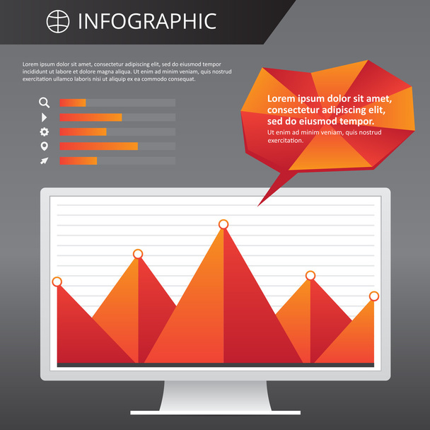 infographics template - Vektor, Bild