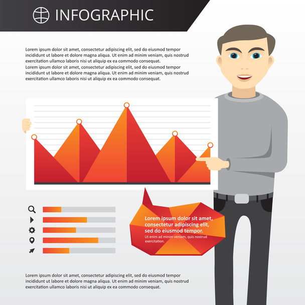 infographics template - Vektor, Bild