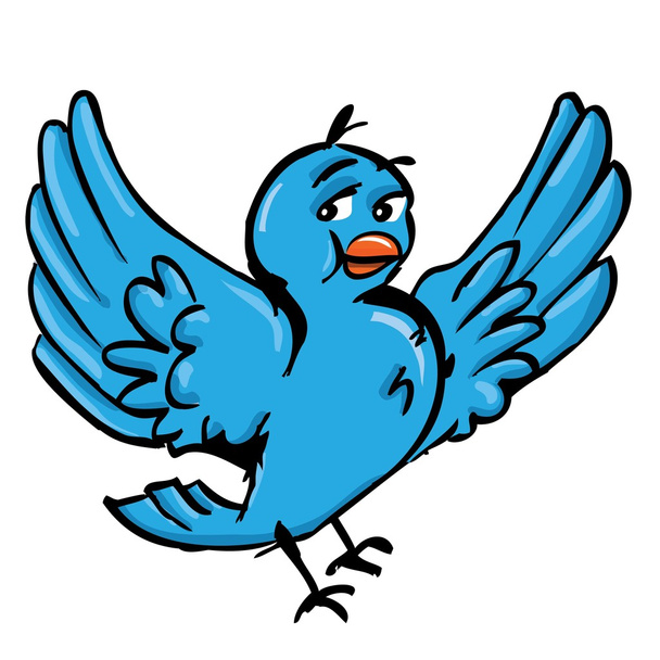 Caricature d'oiseau bleu
 - Vecteur, image