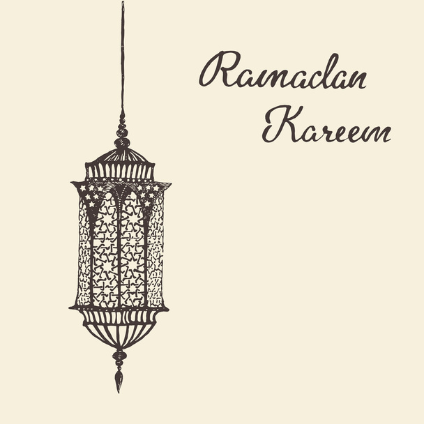 Ramadan ünnepe illusztráció kézzel rajzolt - Vektor, kép
