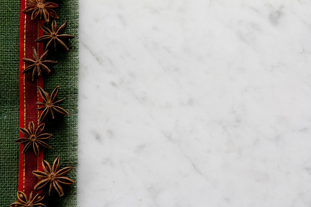 Çuval bezi, şerit ve anason mermer - yatay kenarlık - Fotoğraf, Görsel