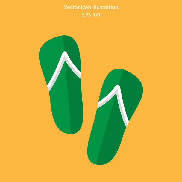 Vector beach sandals web icon. - Vector, Image