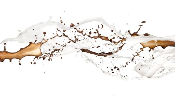 Milk and chocolate splash - Фото, изображение