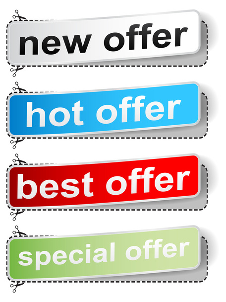 sale offer banners - Vetor, Imagem