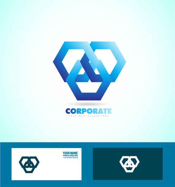Corporate business looped logo sign icon   - Wektor, obraz