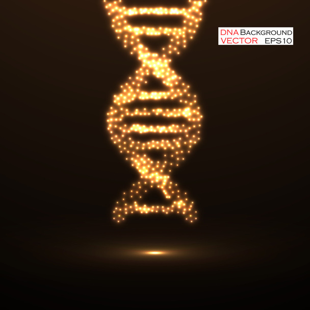Abstract DNA. Neon molecular structure. Vector illustration. Eps 10  - Vector, Image