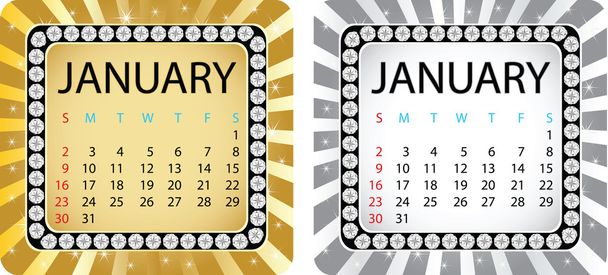 calendario gennaio
 - Vettoriali, immagini