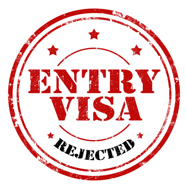 Entry visa. Штамп виза вектор.